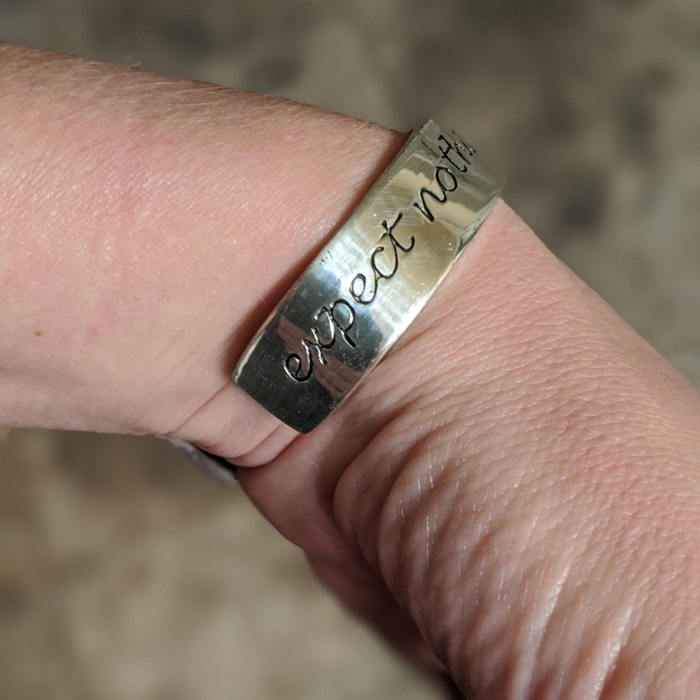 Rustic Cuff- Expect nothing. - Picture 2 of 4